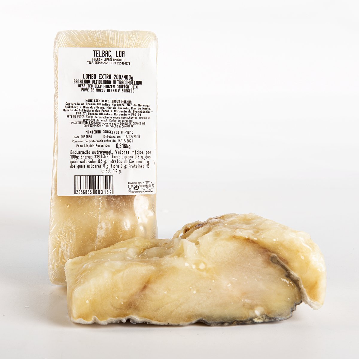 Bacalhau Lombo Médio 200/400 TELBAC